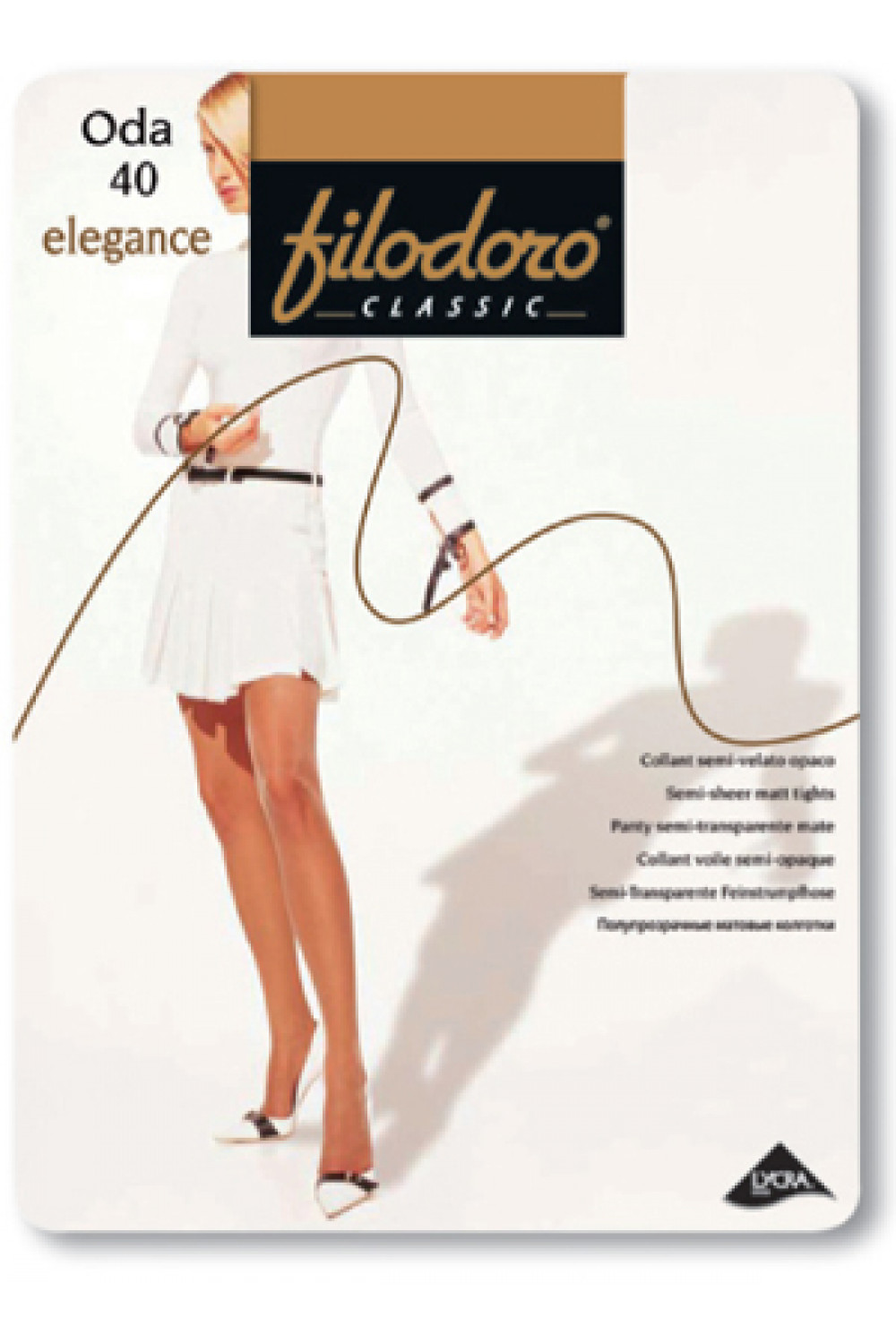 Прозрачные эластичные колготки Oda 40 Elegance (120/10), Filodoro
