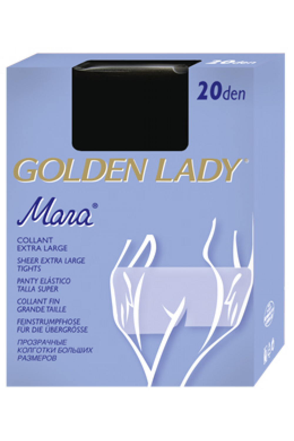 Тонкие полиамидные колготки Mara 20 XL (200/20)*** Golden Lady
