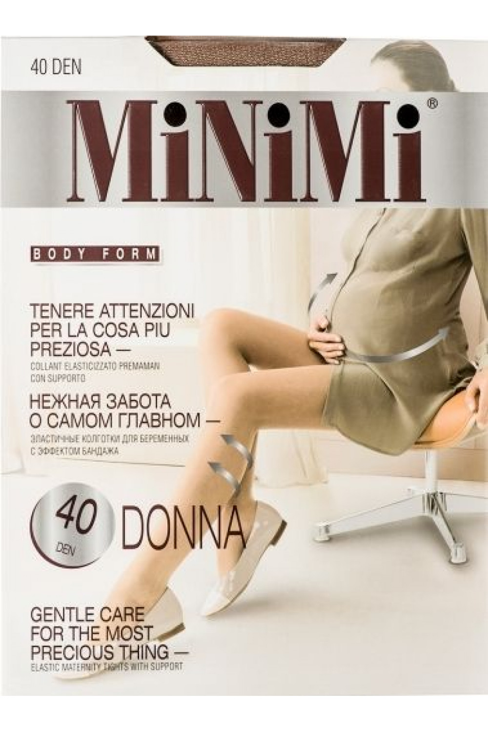 Donna 40 (60/1) для беременных. Эластичные колготки с эффектом бандажа