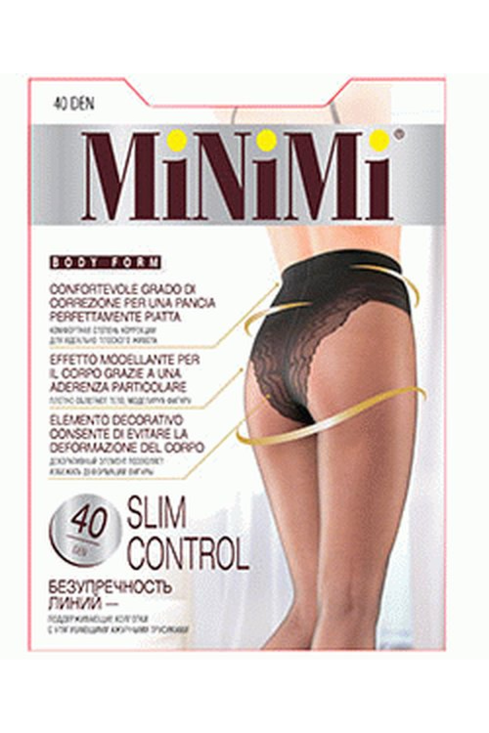 SLIM CONTROL 40 /Body Slim 40/ (100/10) с утягивающими ажурными трусиками, Minimi