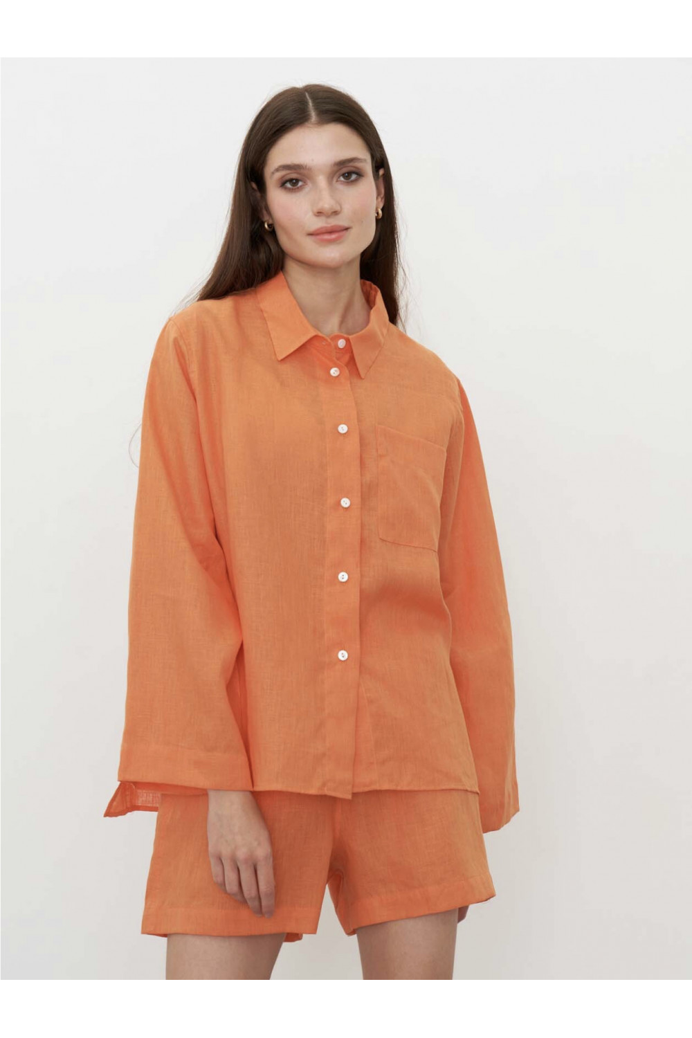 Рубашка короткая  S021_ORNG/Оранжевый